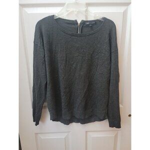 Cable And Guage Sweater Gray. Medium Cute Zipper Back Detail. Really Soft